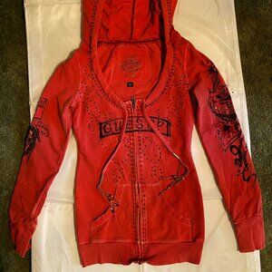 Woman's Guess studded Zip-up Hoodie